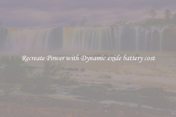 Recreate Power with Dynamic exide battery cost