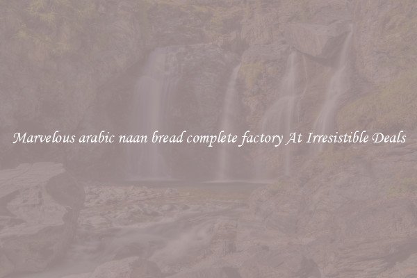 Marvelous arabic naan bread complete factory At Irresistible Deals