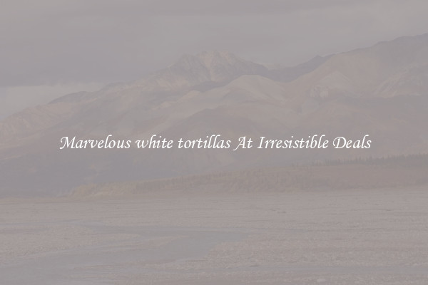 Marvelous white tortillas At Irresistible Deals