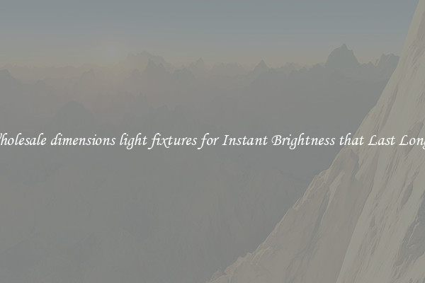 Wholesale dimensions light fixtures for Instant Brightness that Last Longer