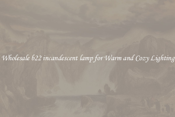 Wholesale b22 incandescent lamp for Warm and Cozy Lighting