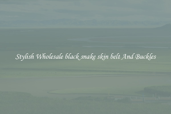 Stylish Wholesale black snake skin belt And Buckles
