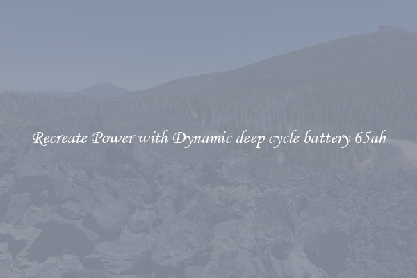 Recreate Power with Dynamic deep cycle battery 65ah