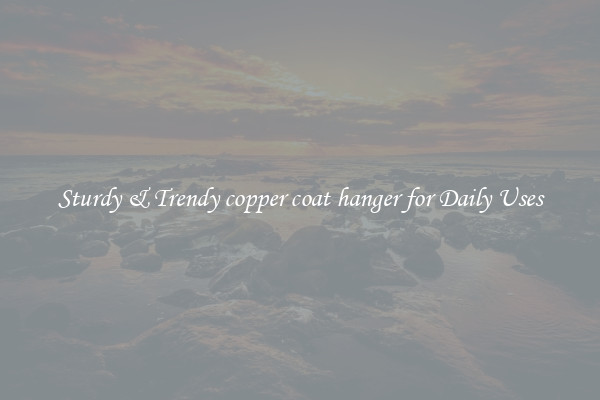 Sturdy & Trendy copper coat hanger for Daily Uses