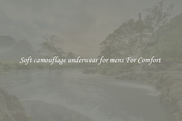 Soft camouflage underwear for mens For Comfort 