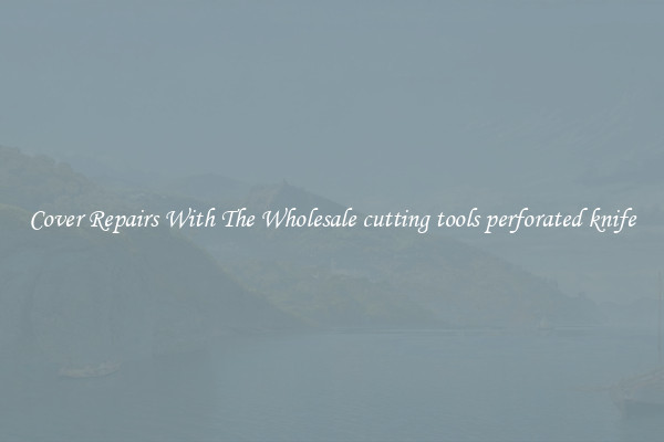  Cover Repairs With The Wholesale cutting tools perforated knife 