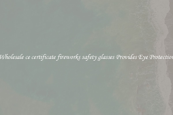 Wholesale ce certificate fireworks safety glasses Provides Eye Protection