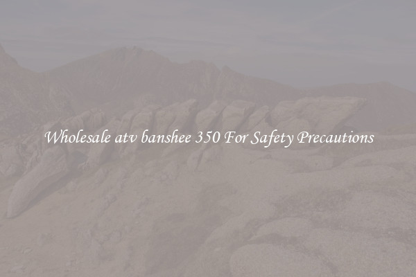Wholesale atv banshee 350 For Safety Precautions